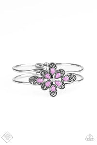 Go With The FLORALS Purple Bracelet - SC Bling Boutique