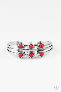 Tribal Triad - Red Bracelet - SC Bling Boutique