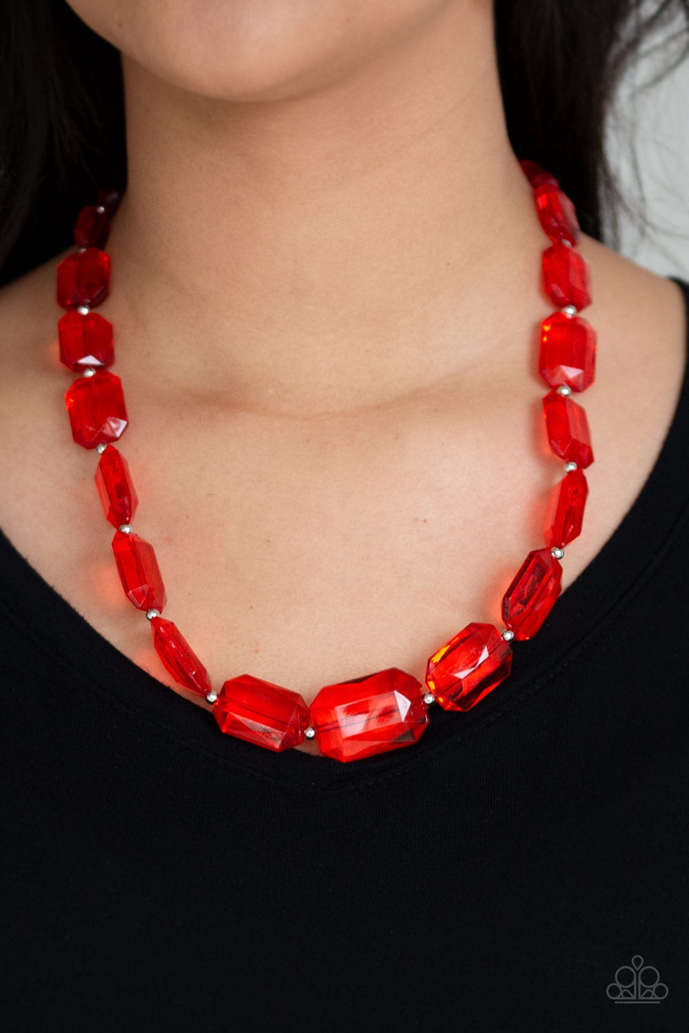 ICE Versa Red Necklace - SC Bling Boutique