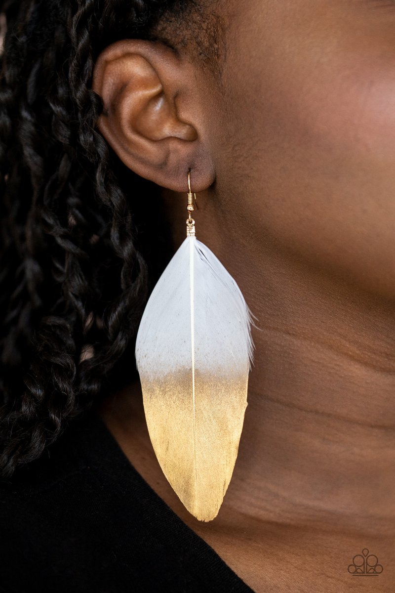 Fleek Feathers - White Earring - SC Bling Boutique