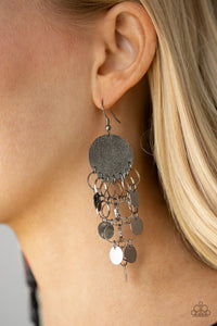 Turn on the Brights Black Earrings - SC Bling Boutique