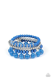 Layered Luster - Blue Bracelet - SC Bling Boutique