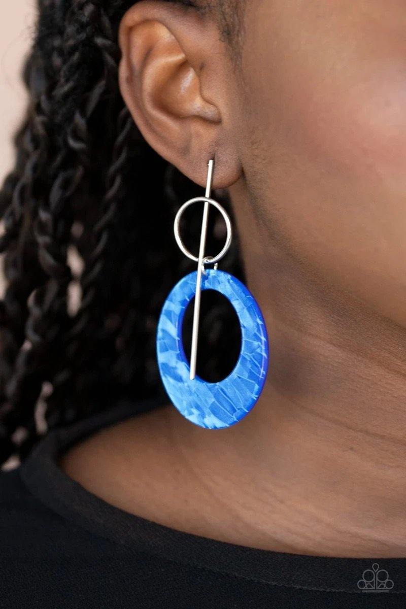 Stellar Stylist Blue Post Earring - SC Bling Boutique