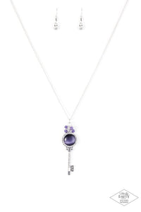 Unlock Every door Purple Necklace - SC Bling Boutique