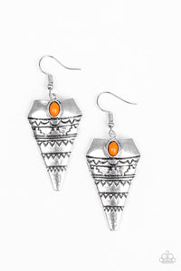 Jurassic Journey Orange Earring - SC Bling Boutique