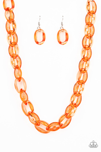 Ice Queen - Orange Necklace - SC Bling Boutique