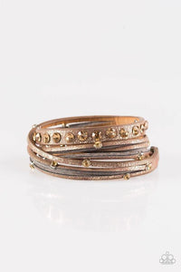 Catwalk It Off - Brown Urban Bracelet - SC Bling Boutique