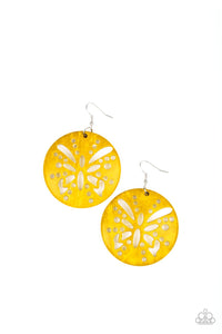 Paparazzi Bali Butterfly - Yellow earring - SC Bling Boutique