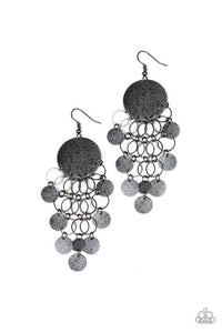 Turn on the Brights Black Earrings - SC Bling Boutique