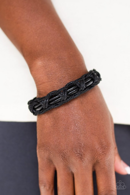 Don’t Weave Me Hanging Black Urban Bracelet - SC Bling Boutique