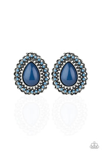 Beaded Blast Blue Post Earring - SC Bling Boutique