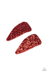 Squad Shimmer Red Hair Clip - SC Bling Boutique