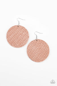 Plaited Plains Pink Earring - SC Bling Boutique