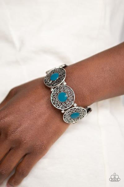 Painted Garden - Blue Bracelet - SC Bling Boutique