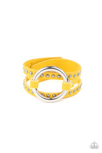 Load image into Gallery viewer, Studded Statement-Maker yellow Urban Bracelet - SC Bling Boutique