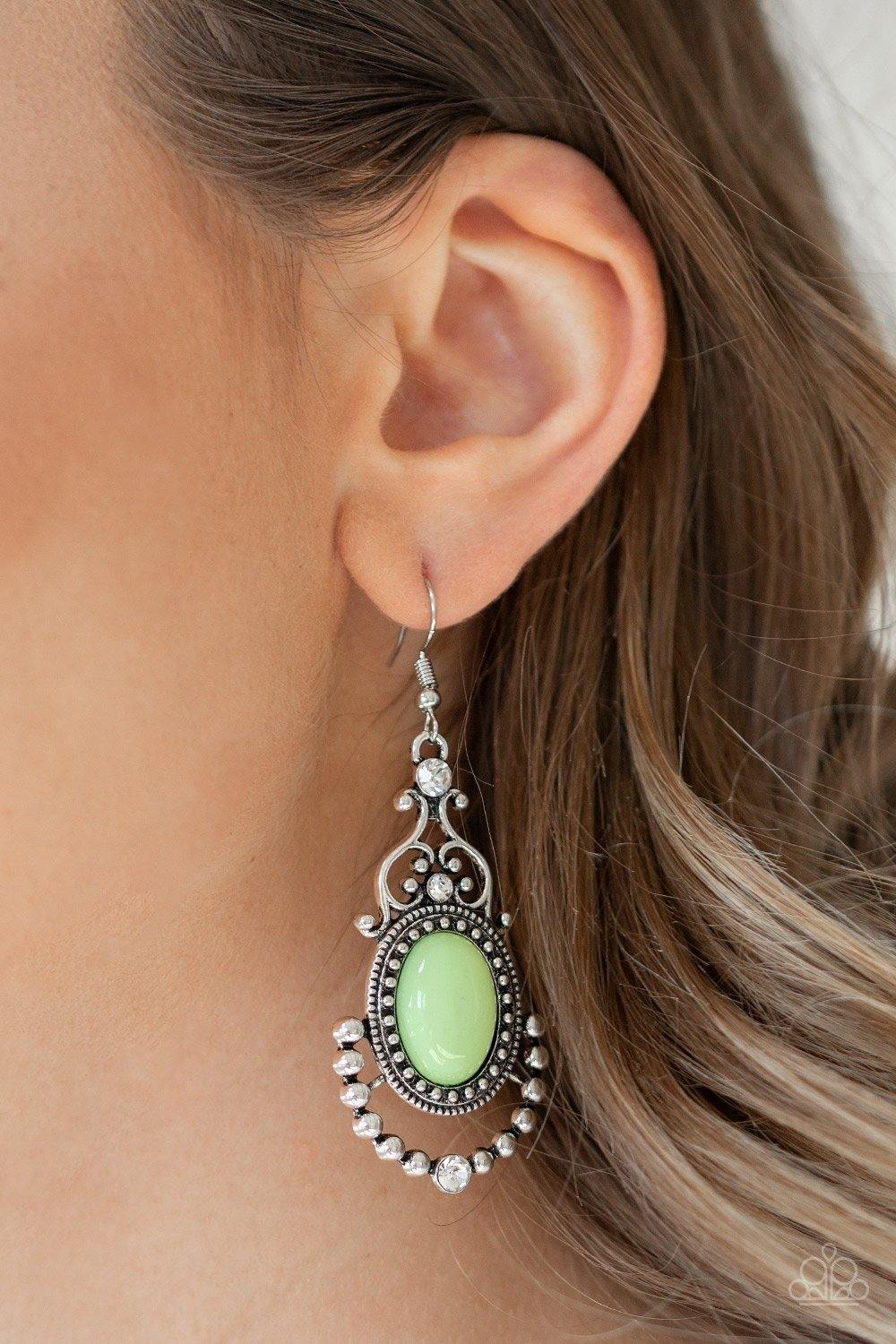 CAMEO and Juliet Green Earring - SC Bling Boutique