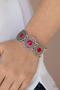 Painted Garden Red Bracelet - SC Bling Boutique