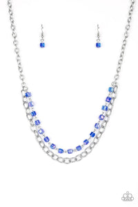 Block Party Princess Blue Necklace - SC Bling Boutique