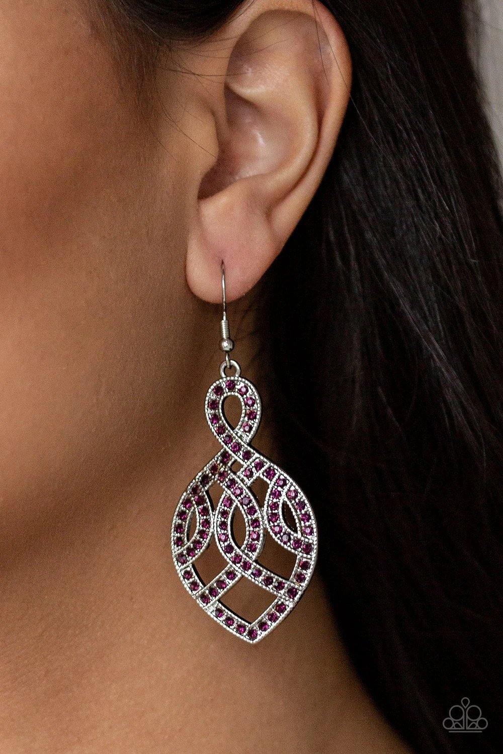 A Grand Statement Purple Earring - SC Bling Boutique