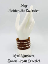 Laden Sie das Bild in den Galerie-Viewer, Real Ranchero - Brown Leather Urban Snap Wrap Bracelet