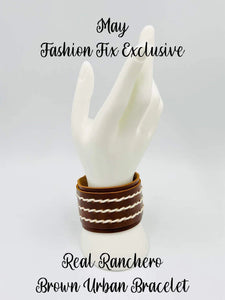 Real Ranchero - Brown Leather Urban Snap Wrap Bracelet