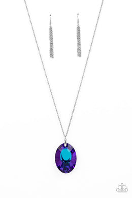 Celestial Essence - Blue Iridescent Necklace