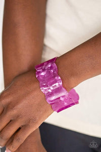 Retro Ruffle Purple Bracelet - SC Bling Boutique