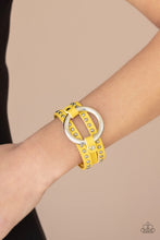 Load image into Gallery viewer, Studded Statement-Maker yellow Urban Bracelet - SC Bling Boutique