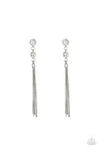 Tassel Twinkle White Post Earring - SC Bling Boutique