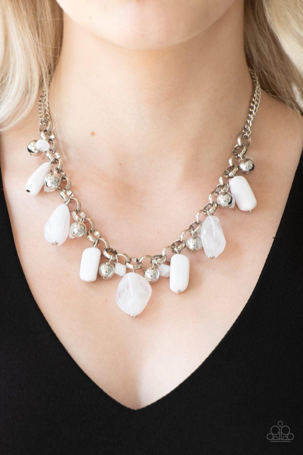 Grand Canyon Grotto - White Necklace - SC Bling Boutique