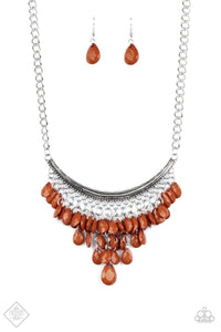 Rip Rainfall Brown Necklace - SC Bling Boutique