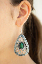 Load image into Gallery viewer, Floral Frill - Green Earring - SC Bling Boutique