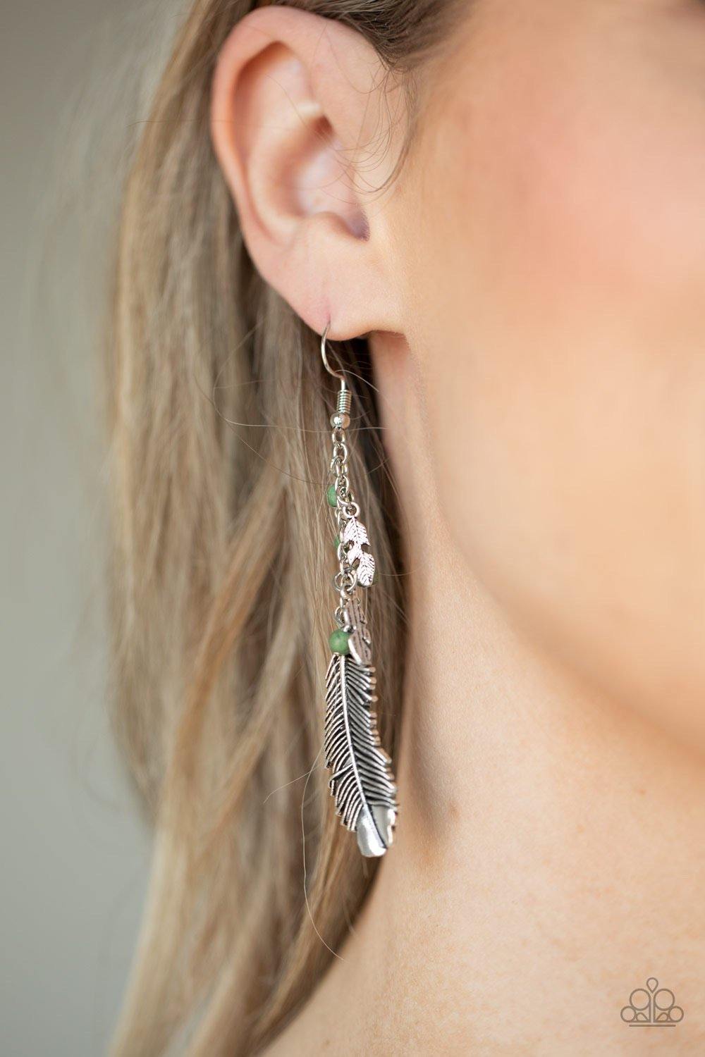 Find Your Flock - Green Earring - SC Bling Boutique