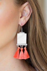 Tassel Retreat Orange Earring - SC Bling Boutique