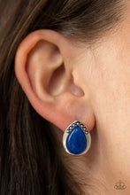 Cargar imagen en el visor de la galería, Stone Spectacular Blue Earring Post - SC Bling Boutique