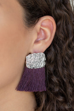 Plume Bloom Purple Earring - SC Bling Boutique