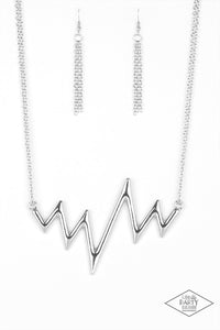 In A Heartbeat Silver Necklace - SC Bling Boutique