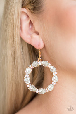 Ring Around The Rhinestone Gold Earring - SC Bling Boutique