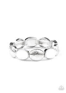 Decadently Dewy - White Bracelet - SC Bling Boutique