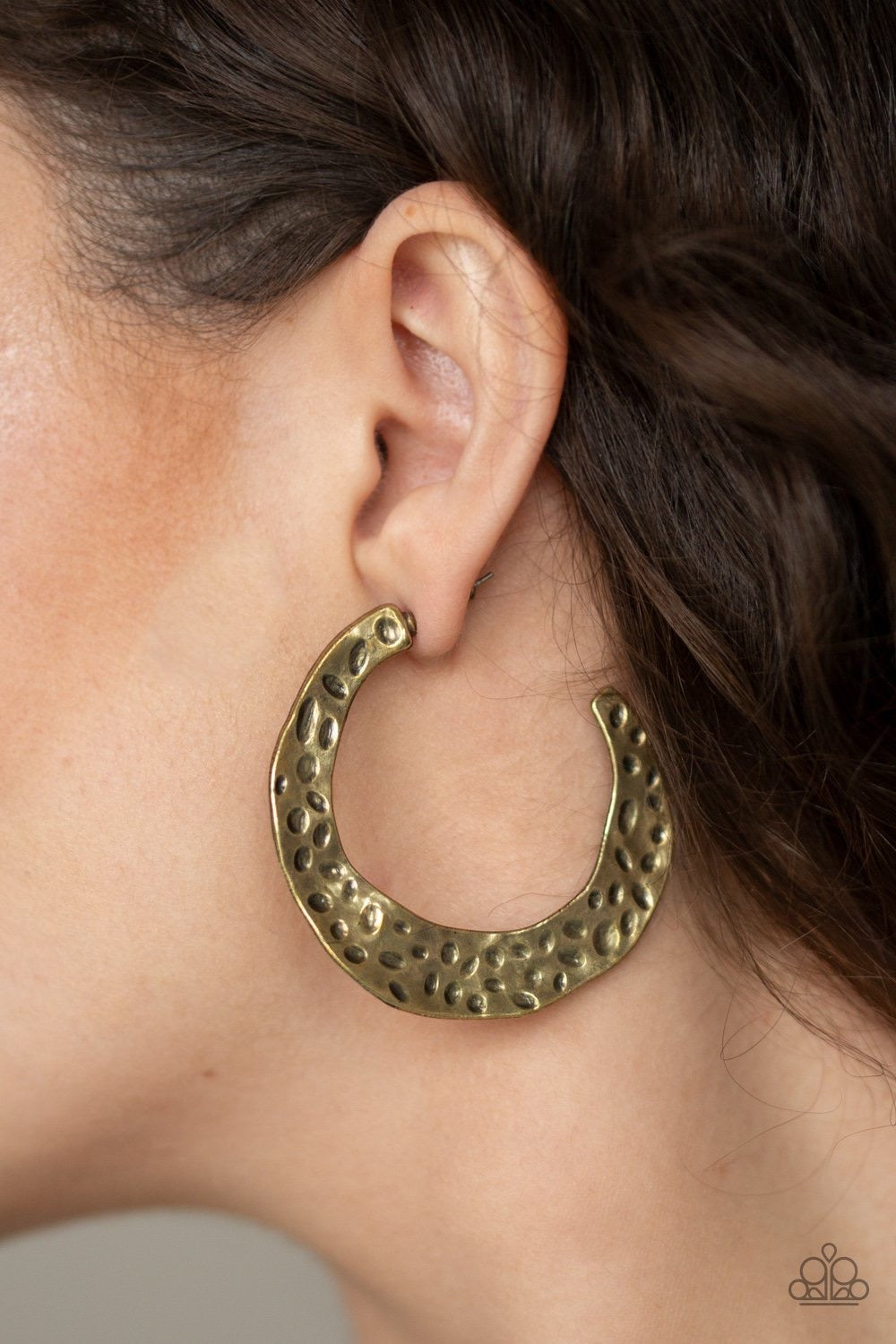 The HOOP Up Brass Earring - SC Bling Boutique