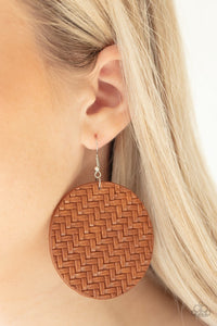 Plaited Plains Brown Earring - SC Bling Boutique