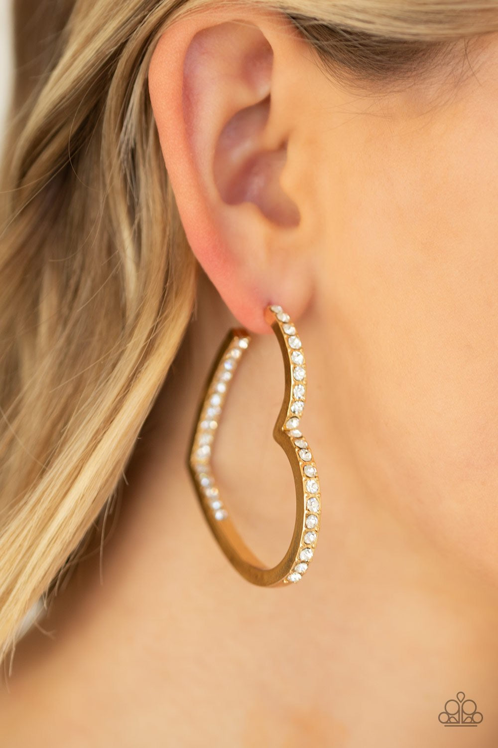 Heartbreaker Gold Earring Hoop - SC Bling Boutique