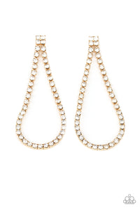 Diamond Drops Gold Post Earring - SC Bling Boutique