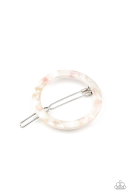 In The Round - White Hair Clip - SC Bling Boutique