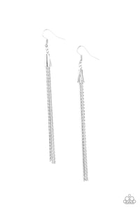 Shimmery Streamers Silver Earring - SC Bling Boutique