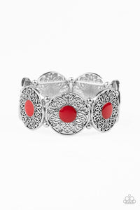 Painted Garden Red Bracelet - SC Bling Boutique