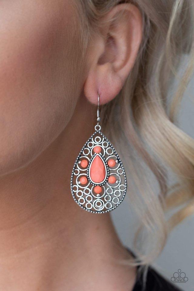 Modern Garden Orange Earring - SC Bling Boutique