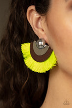 Load image into Gallery viewer, Paparazzi Fan the Flamboyance Yellow Earring - SC Bling Boutique