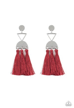 Cargar imagen en el visor de la galería, Tassel Trippin’ Red Post Earring - SC Bling Boutique