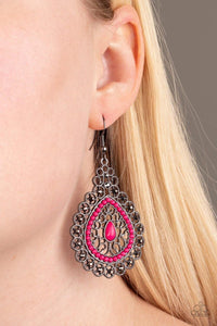 Carnival Courtesan - Pink Earring - SC Bling Boutique